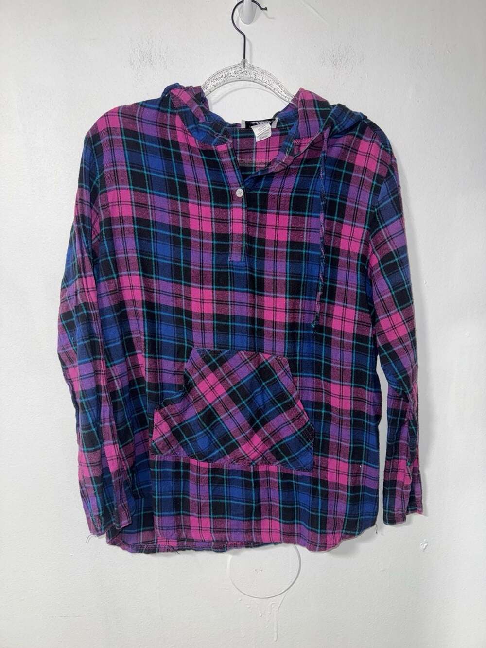 Metropolitan Plaid Hooded Flannel Size Large